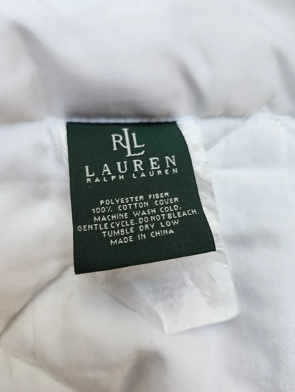 Ralph Lauren Home White Quilted Crest Full Queen Cottage Luxury Bedding